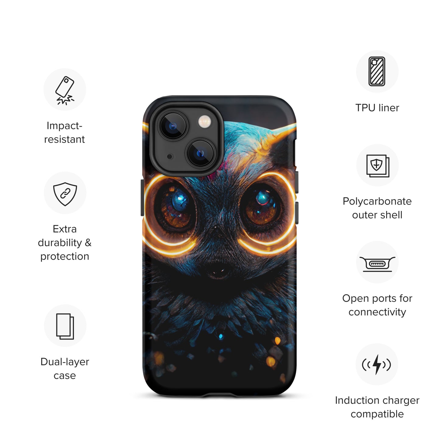 Electro Owl 1.0 Tough iPhone case