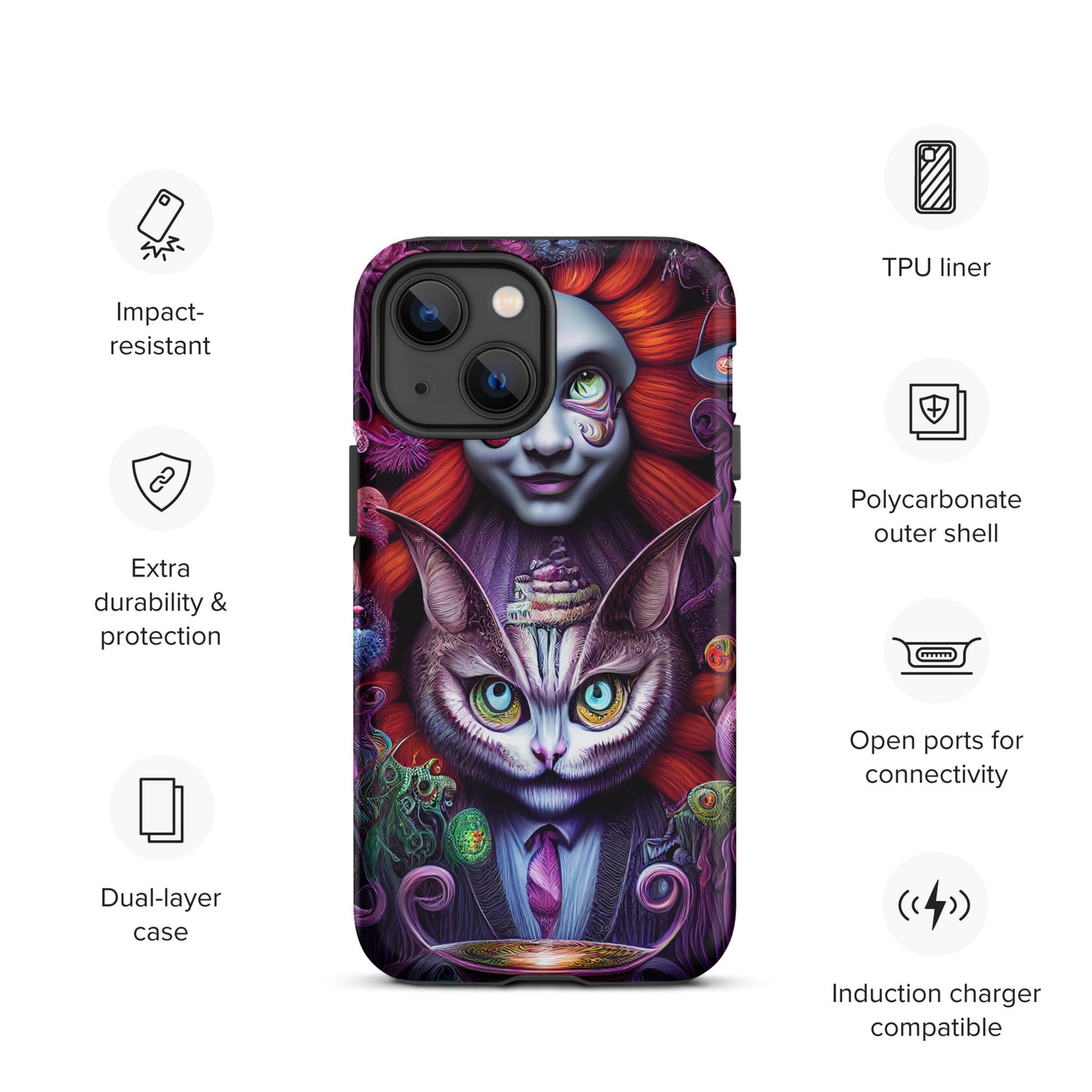 Cheshire Cat in Wonderland 1.0 Tough iPhone case