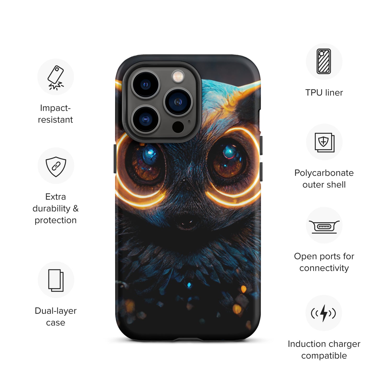 Electro Owl 1.0 Tough iPhone case