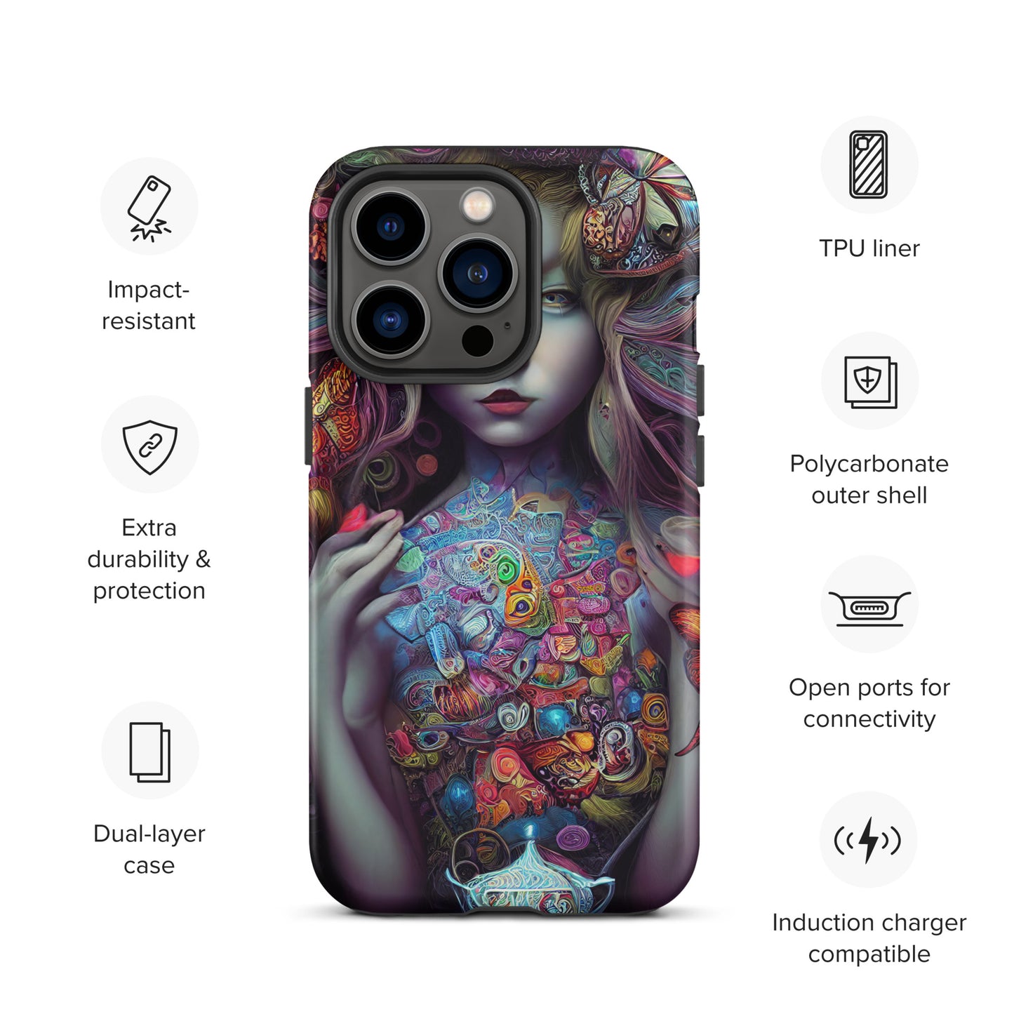 Alice in Wonderland Trippy 1.0 Tough iPhone case