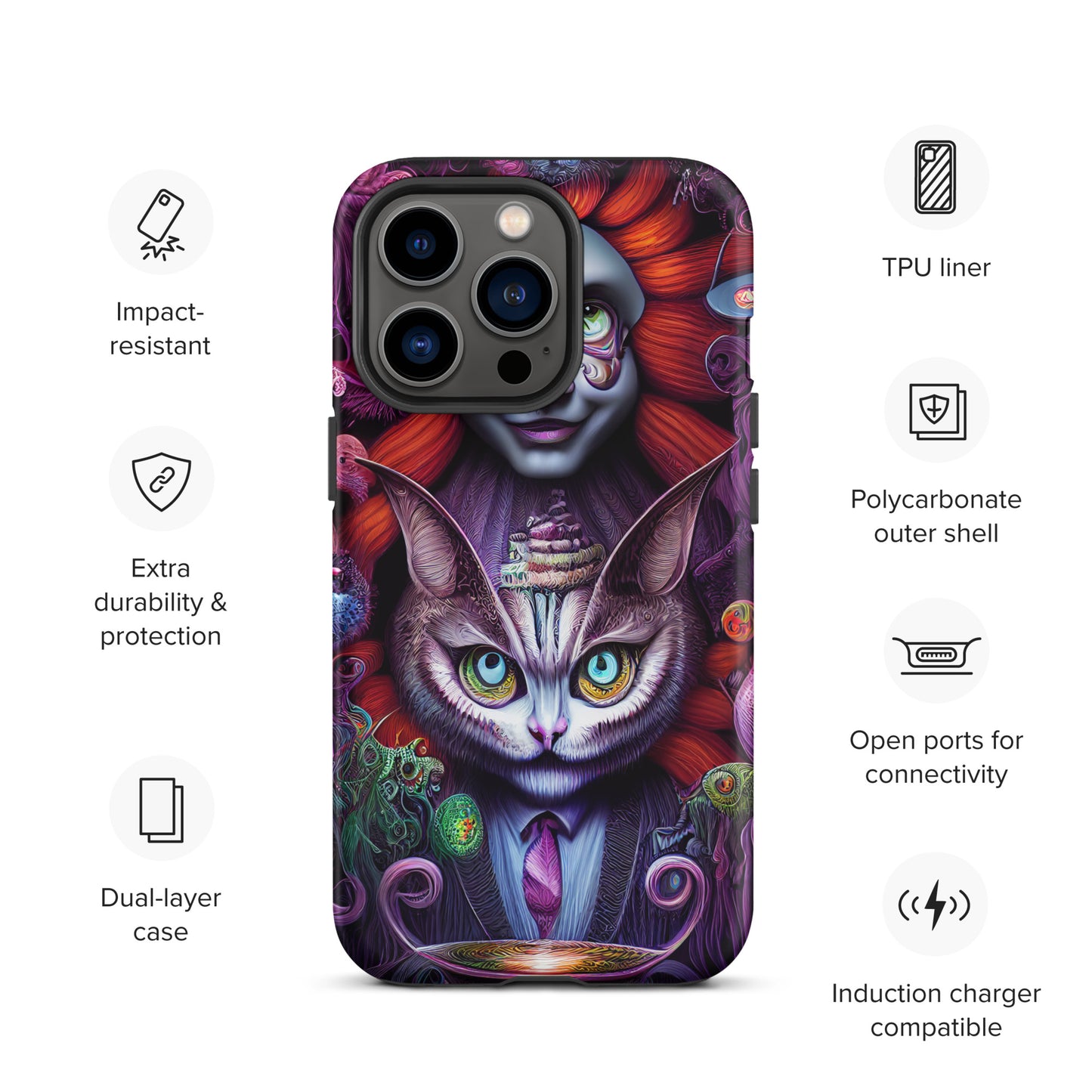Cheshire Cat in Wonderland 1.0 Tough iPhone case