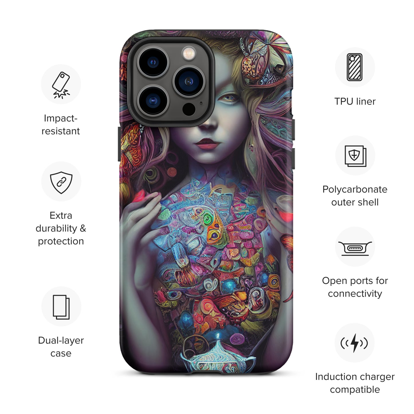 Alice in Wonderland Trippy 1.0 Tough iPhone case