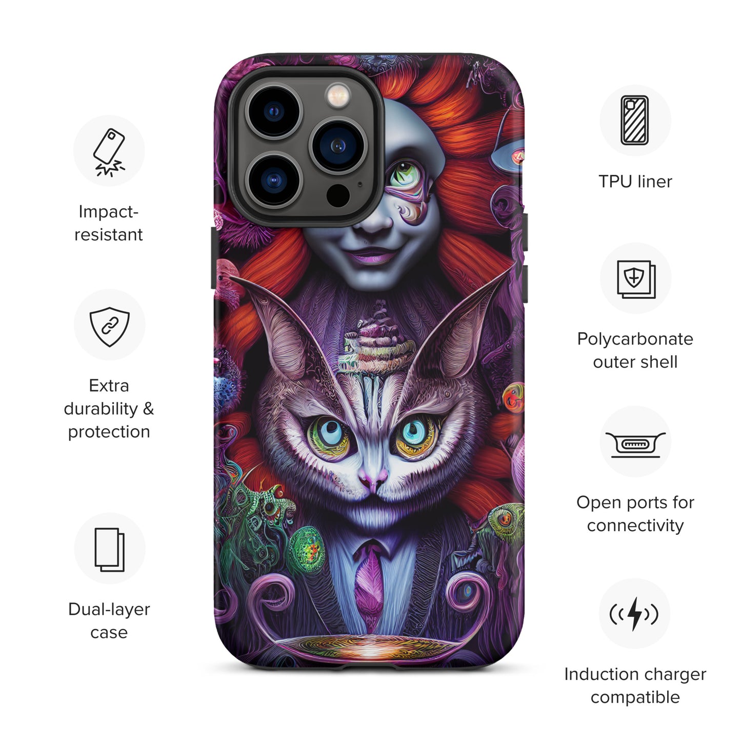 Cheshire Cat in Wonderland 1.0 Tough iPhone case