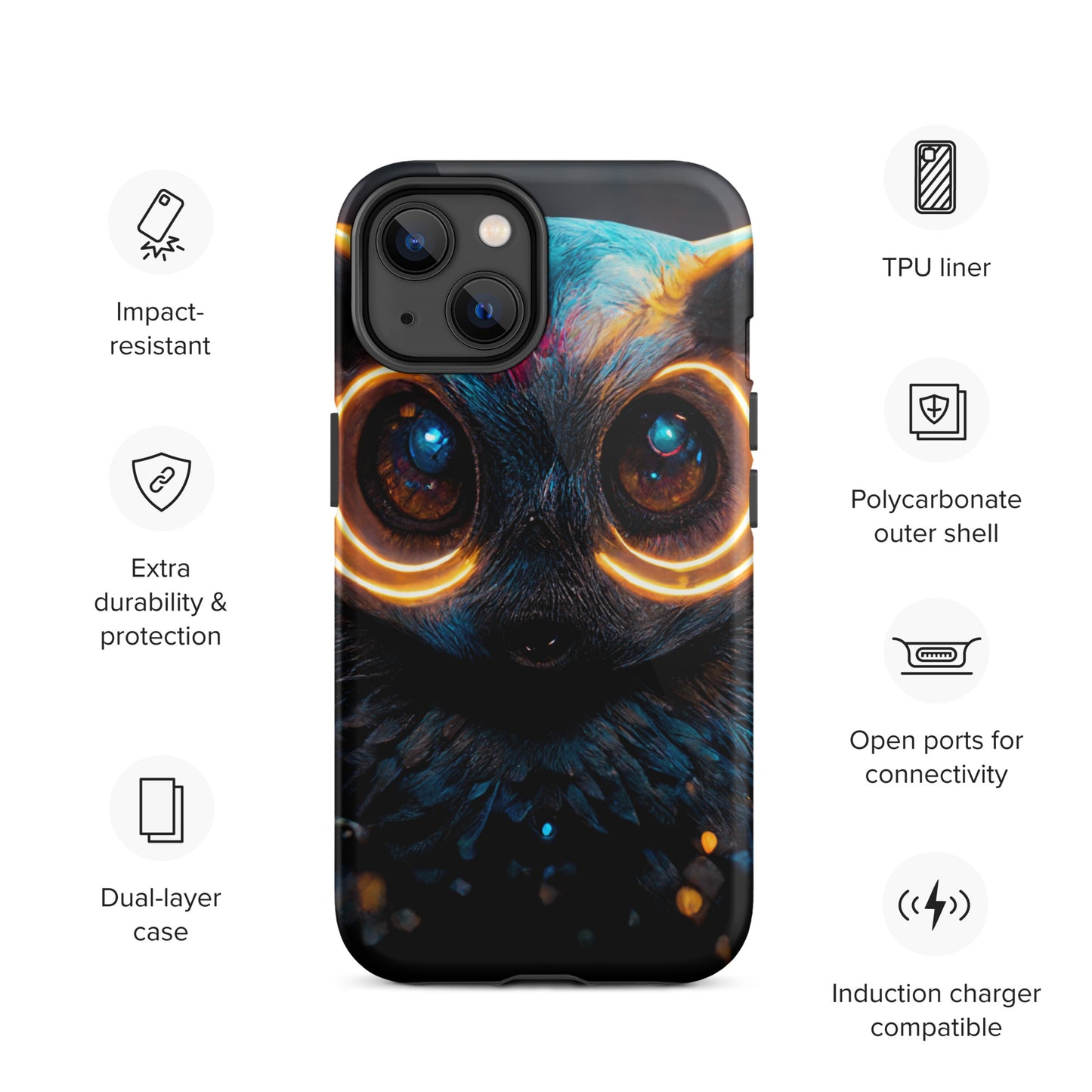 Electro Owl 1.0 Tough iPhone case
