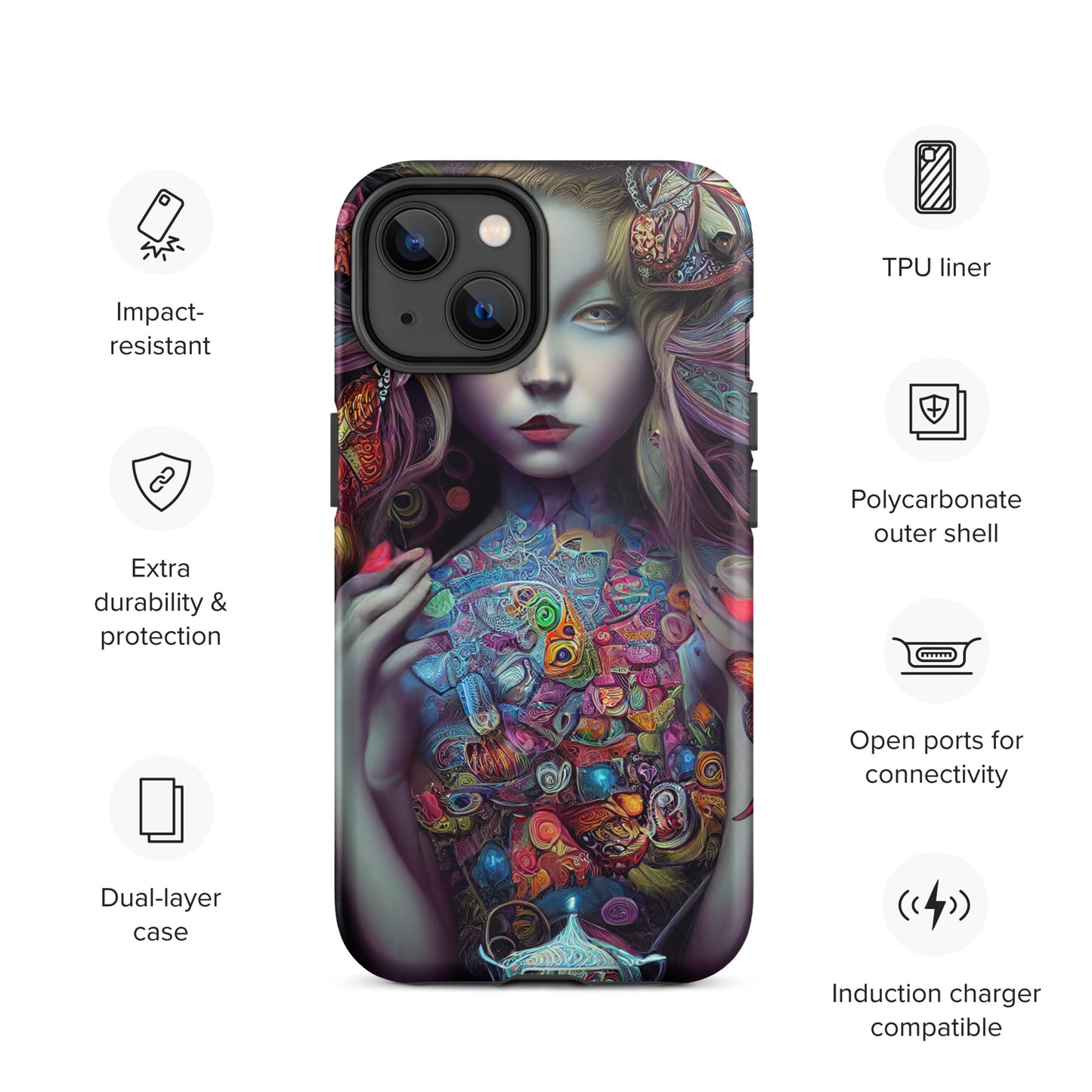Alice in Wonderland Trippy 1.0 Tough iPhone case