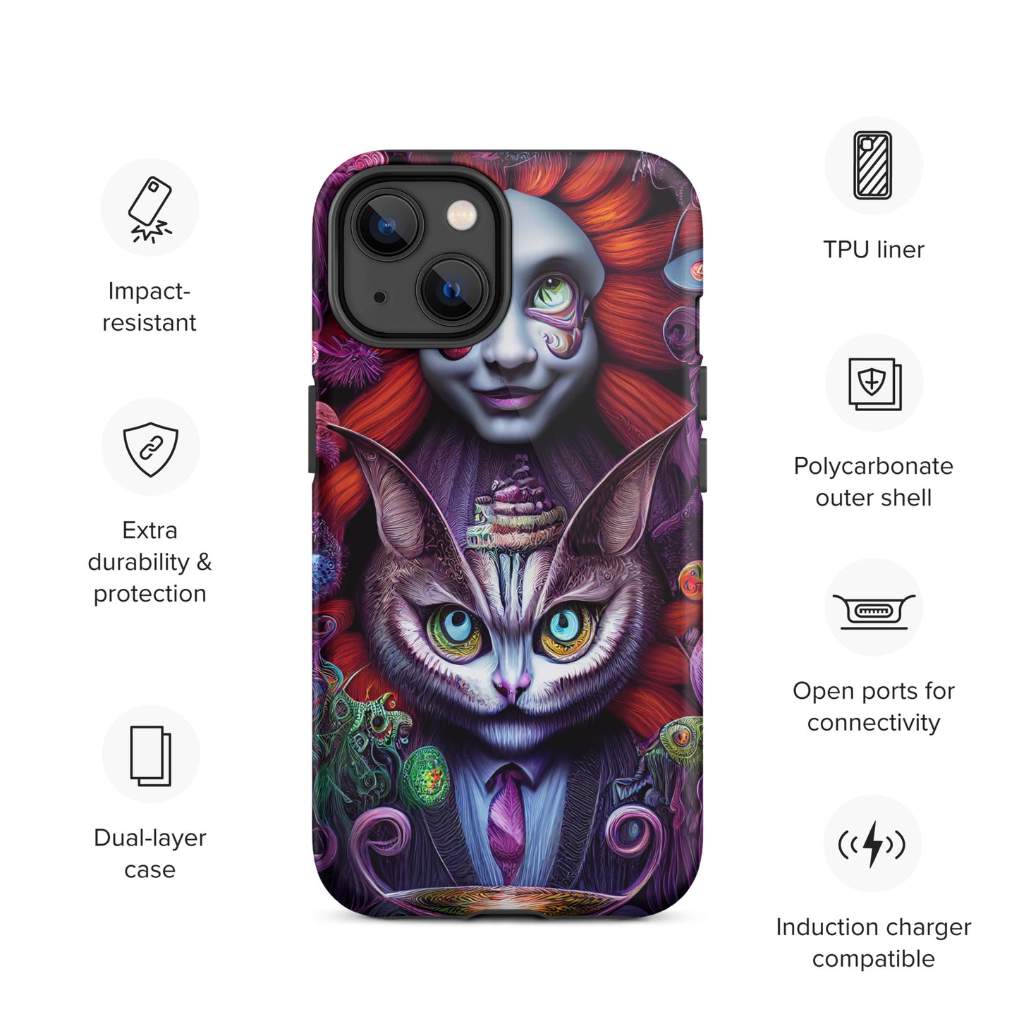 Cheshire Cat in Wonderland 1.0 Tough iPhone case