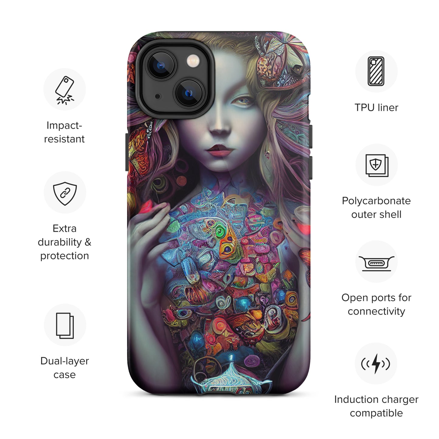 Alice in Wonderland Trippy 1.0 Tough iPhone case