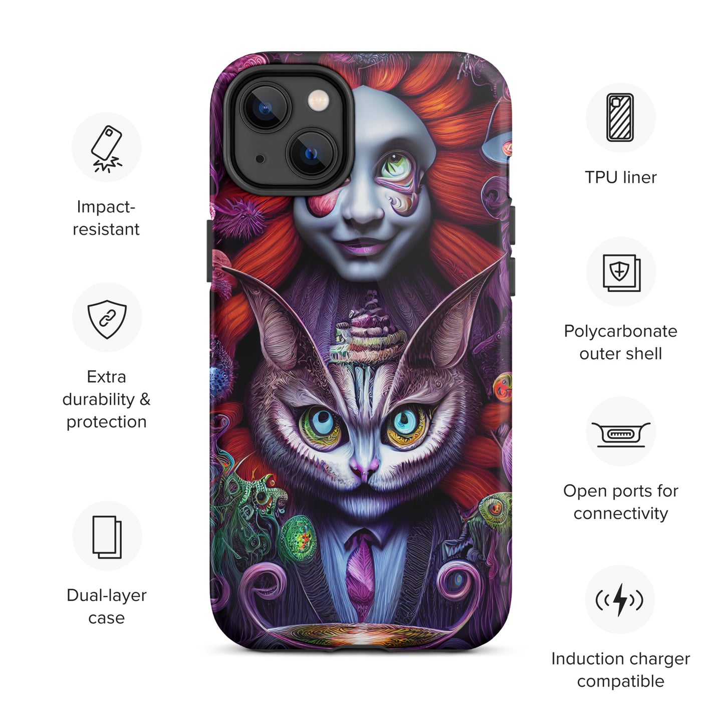 Cheshire Cat in Wonderland 1.0 Tough iPhone case