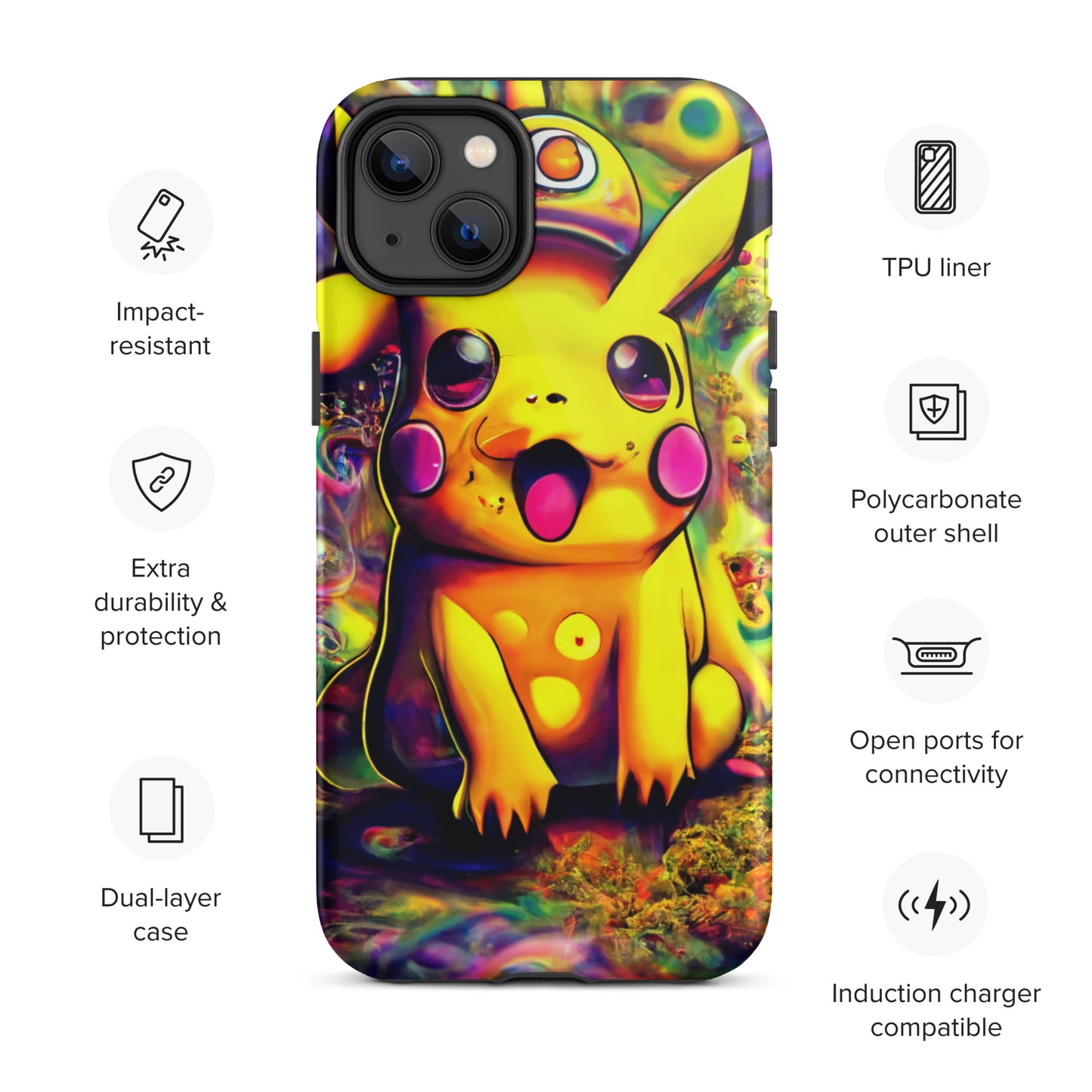 Pikachu Trip 1.0 Tough iPhone case