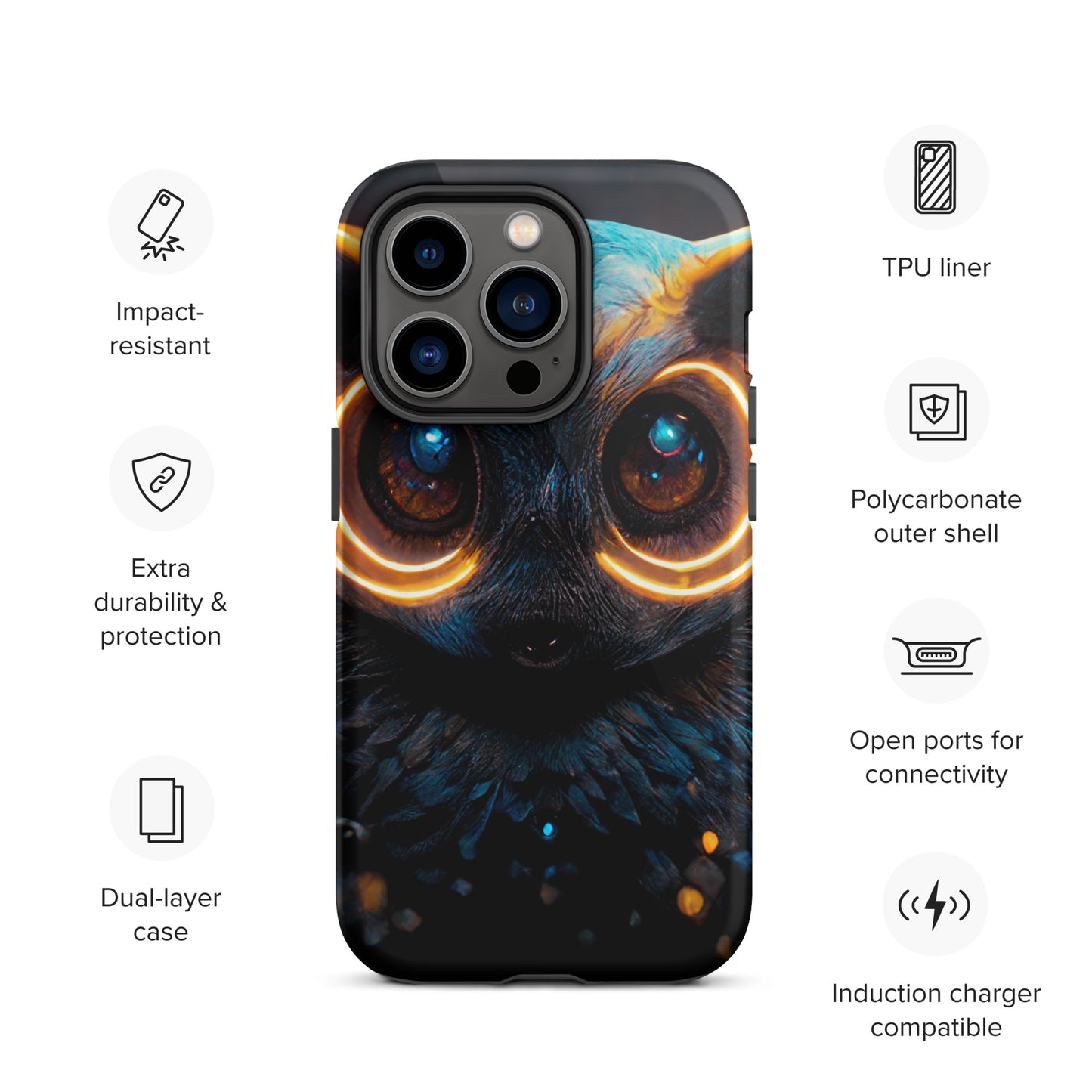 Electro Owl 1.0 Tough iPhone case