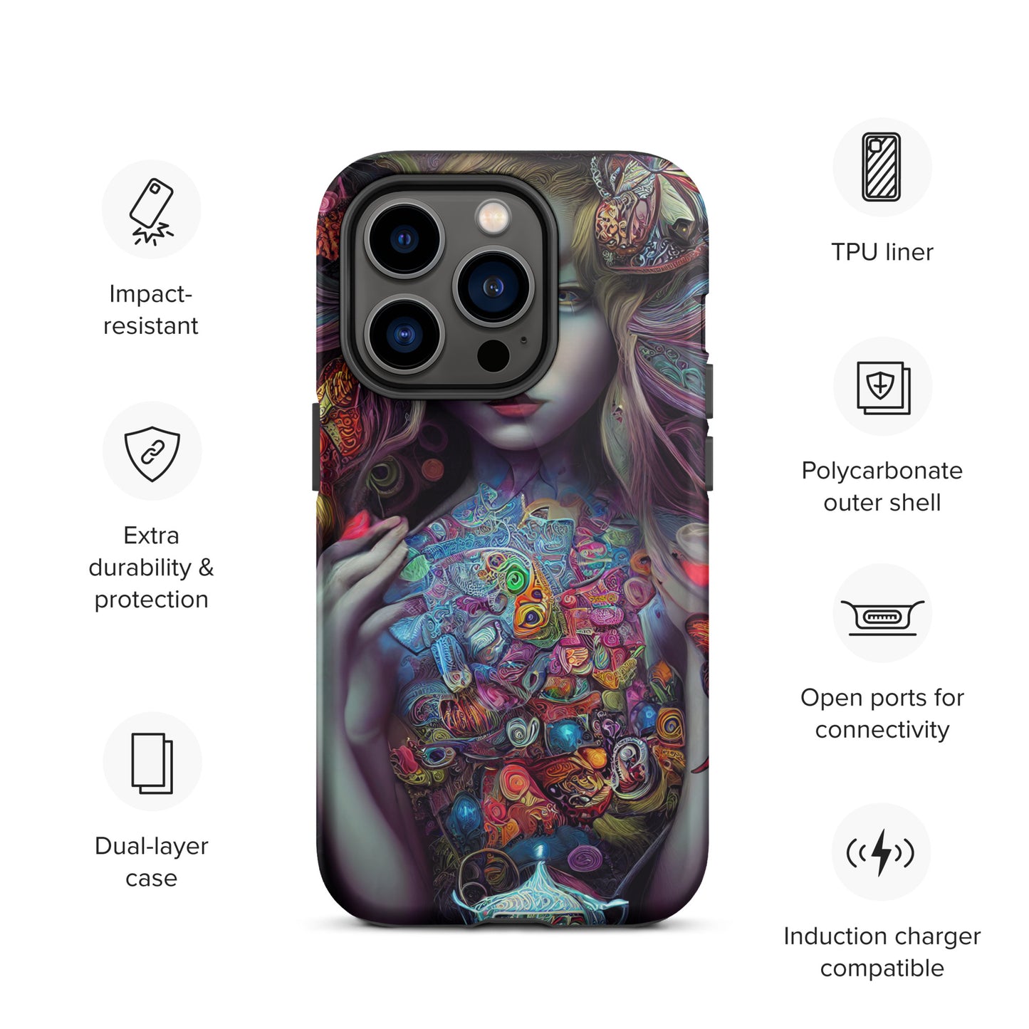 Alice in Wonderland Trippy 1.0 Tough iPhone case