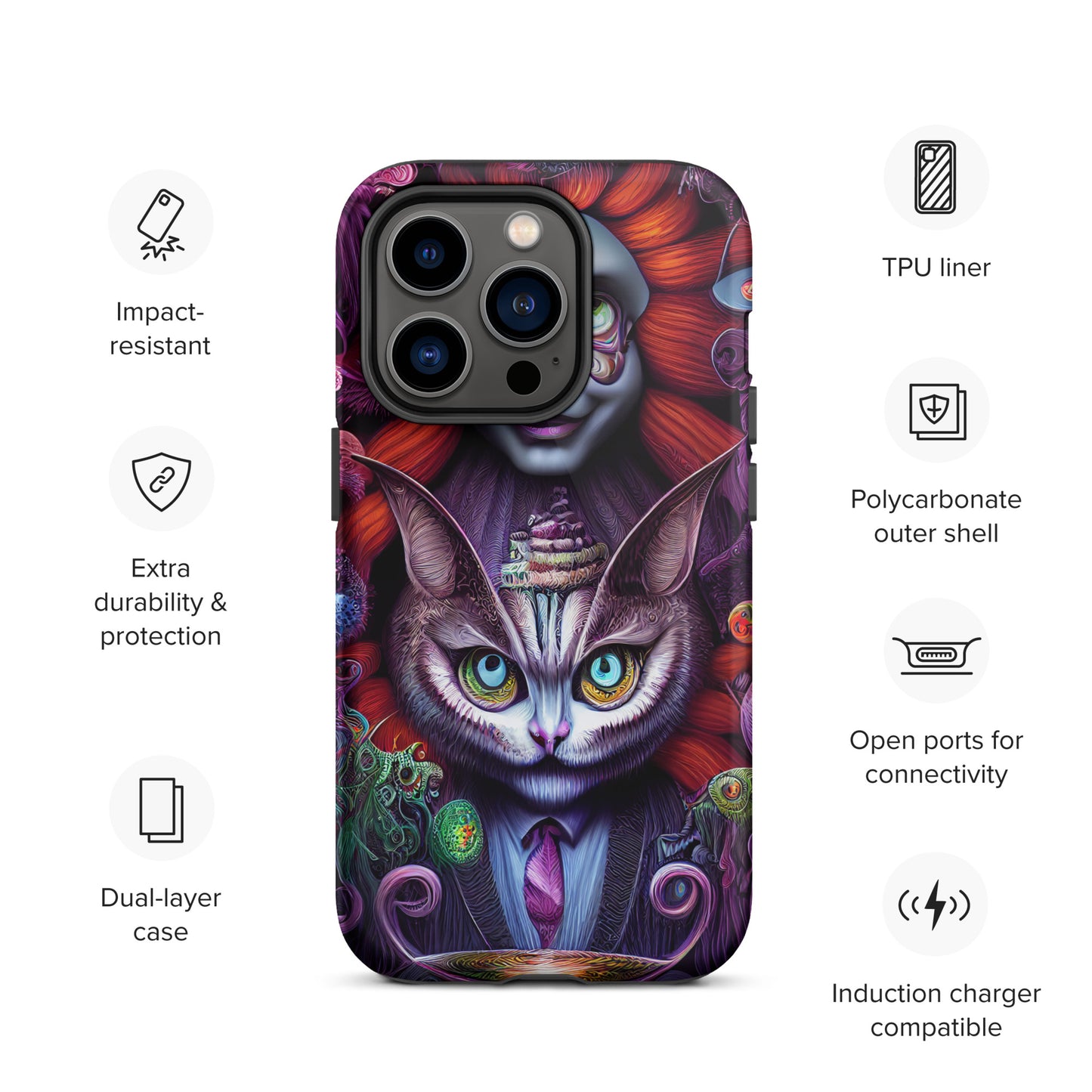 Cheshire Cat in Wonderland 1.0 Tough iPhone case
