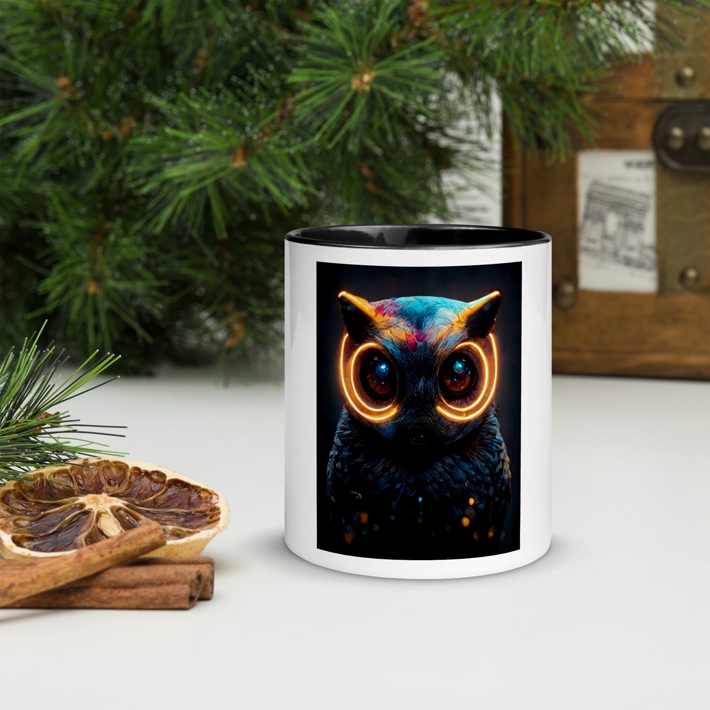 Electro owl Mug with Color Inside