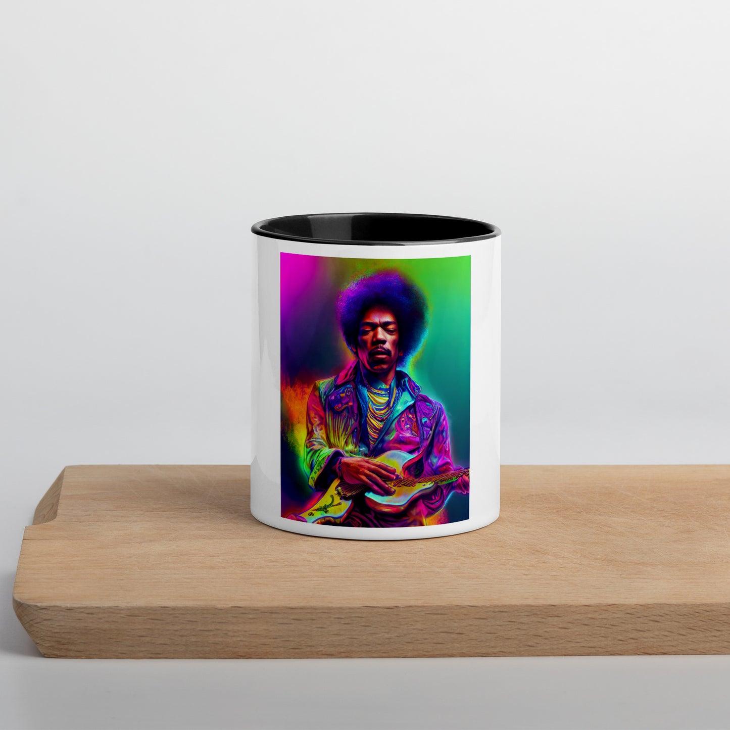 Jimi Hendrix Neon 1.0 Mug with Color Inside