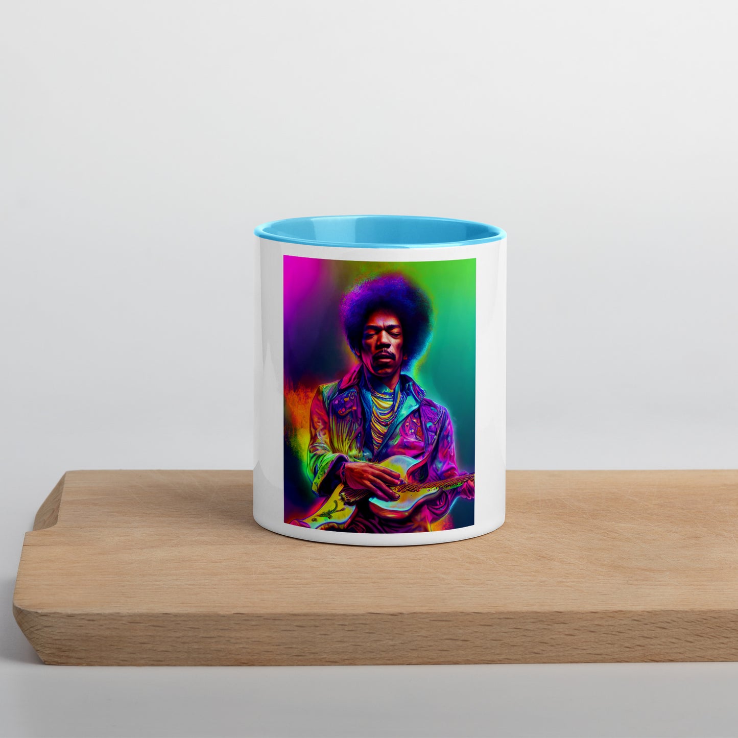 Jimi Hendrix Neon 1.0 Mug with Color Inside
