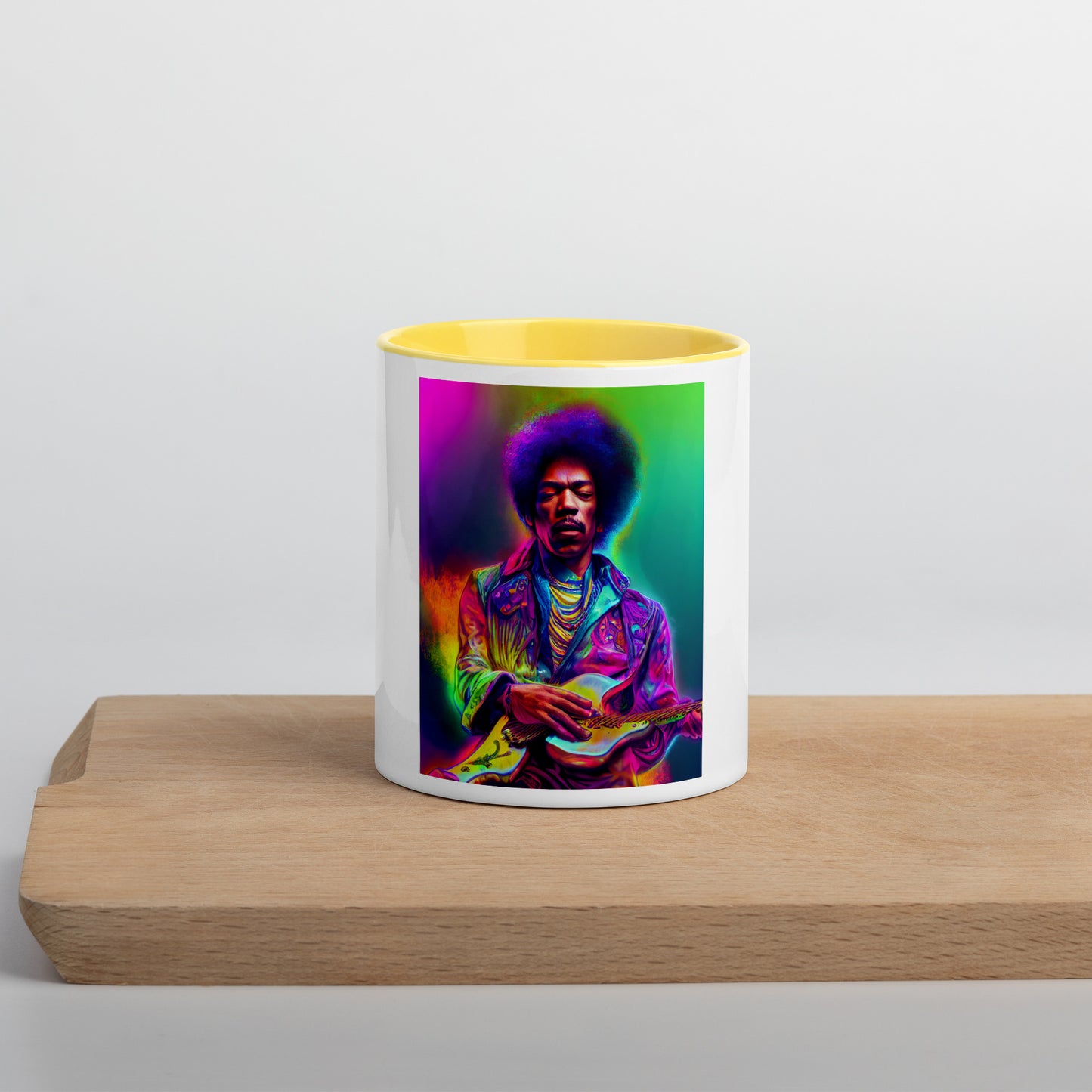 Jimi Hendrix Neon 1.0 Mug with Color Inside