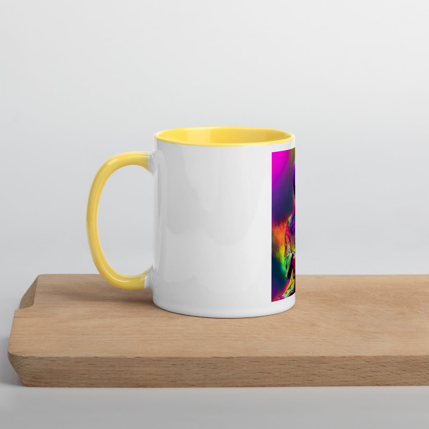 Jimi Hendrix Neon 1.0 Mug with Color Inside